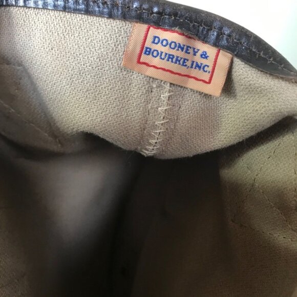 Dooney & Bourke Vintage Bucket Bag Leather Monogram Canvas Hobo Shoulder Purse - Picture 9 of 16